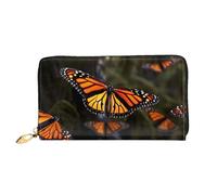 GDSHJKLW Monarch Butterflies1 Portafogli da donna in pelle con cerniera intorno alla pochette portamonete impermeabile porta carte di credito con porta telefono portamonete da viaggio da donna
