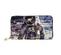 GDSHJKLW Noi Astronauta Viaggio Luna Donne Portafogli In Pelle Zip Intorno Frizione Borse Impermeabile Porta Carte Di Credito Con Il Supporto Del Telefono Signore Portamonete Viaggio