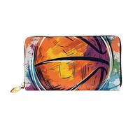 GDSHJKLW Pallacanestro Colorato Schizzo Piacere Donne Portafogli In Pelle Zip Intorno Frizione Borse Impermeabile Porta Carte Di Credito Con Il Supporto Del Telefono Signore