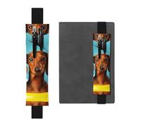 GDSHJKLW Portapenne con fascia elastica a forma di cane bassotto, in pelle sintetica in poliuretano, astuccio per riviste, matite, forniture per ufficio, regalo per diari con copertina rigida,