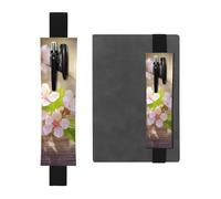 GDSHJKLW Portapenne con fascia elastica con molla e fiore staccabile in pelle PU custodia per penna per diario portapenne astuccio forniture per ufficio regalo per diari con copertina rigida quaderni