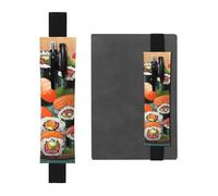 GDSHJKLW Portapenne con fascia elastica per sushi, custodia staccabile in pelle sintetica in poliuretano, per diari, quaderni, agende