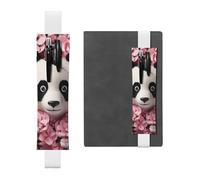 GDSHJKLW Portapenne con fascia elastica rosa panda staccabile in pelle PU portapenne portapenne portapenne astuccio per cancelleria forniture per ufficio regalo per diari con copertina rigida quaderni