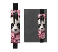 GDSHJKLW Portapenne con fascia elastica rosa panda staccabile in pelle PU portapenne portapenne portapenne astuccio per cancelleria forniture per ufficio regalo per diari con copertina rigida quaderni