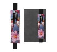 GDSHJKLW Portapenne rimovibile in pelle PU con colibrì con fascia elastica rosa, portapenne per riviste, matite, forniture per ufficio, regalo per diari, quaderni, pianificatori