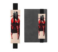 GDSHJKLW Simpatico piccolo ragno rosso fascia elastica portapenne staccabile in pelle PU penna sacchetto diario matita astuccio forniture ufficio regalo per riviste copertina rigida quaderni