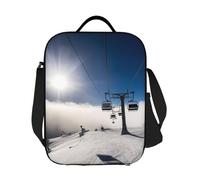 GDSHJKLW Ski Lift At Sunshine, borsa termica per il pranzo, riutilizzabile, a prova di perdite, con tracolla regolabile, per ufficio, lavoro, viaggi, picnic, campeggio