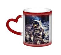 GDSHJKLW Tazza da caffè in ceramica da 11 once Tazza da caffè Cambia Colore Personalizzata Novità Tazza da caffè Tazza da tè Tazza da tè Noi Astronauta Viaggio Luna Cool Tazze da caffè per uomini
