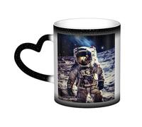 GDSHJKLW Tazza da caffè in ceramica da 11 once Tazza da caffè Cambia Colore Personalizzata Novità Tazza da caffè Tazza da tè Tazza da tè Noi Astronauta Viaggio Luna Cool Tazze da caffè per uomini