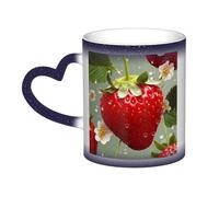 GDSHJKLW Tazza da caffè in ceramica da 325 ml tazza da caffè cambiante tazza da caffè personalizzata novità tazza da tè bella fragola tazze da caffè fresche per uomini donne regalo divertente