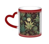 GDSHJKLW Tazza da caffè in ceramica da 325 ml, tazza da caffè che cambia colore, personalizzata, tazza da caffè, tazza da tè, un soffio nel tempo, marijuana, tazze da caffè fresche per uomini e donne