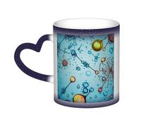 GDSHJKLW Tazza da caffè in ceramica da 325 ml, tazza da caffè con cambiamento di colore, tazza da caffè, tazza da tè, astrazione, biologia, chimica, tazze da caffè fresche per uomini e donne, regalo