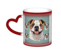 GDSHJKLW Tazza da caffè in ceramica da 325 ml, tazza da caffè con cambiamento di colore, tazza da caffè, tazza da tè, divertente, divertente, con bulldog inglese, per uomini e donne, regalo divertente