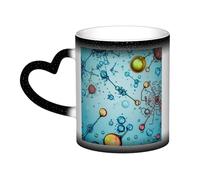 GDSHJKLW Tazza da caffè in ceramica da 325 ml, tazza da caffè con cambiamento di colore, tazza da caffè, tazza da tè, astrazione, biologia, chimica, tazze da caffè fresche per uomini e donne, regalo