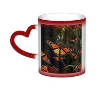 GDSHJKLW Tazze da caffè in ceramica da 325 ml Tazza da caffè Cambia Colore Personalizzata Novità Tazza da caffè Tazza da tè Monarch Butterflies1 Cool Coffee Mugs For Men Women Divertente Regalo