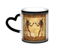GDSHJKLW Tazze da caffè in ceramica da 325 ml Tazza da caffè Cambia Colore Personalizzata Novità Tazza da Caffè Tazza da Tè Antico Egitto Cool Tazze da Caffè Per Uomini Donne Regalo Divertente