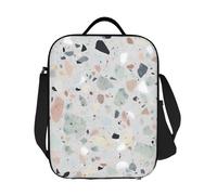 GDSHJKLW Terrazzo - Borsa termica per il pranzo, riutilizzabile, a prova di perdite, con tracolla regolabile, per ufficio, lavoro, viaggi, picnic, campeggio