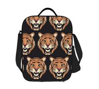 GDSHJKLW Tiger Head Pattern1 - Borsa termica per il pranzo, riutilizzabile, a prova di perdite, con tracolla regolabile, per ufficio, lavoro, viaggi, picnic, campeggio