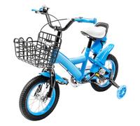 GDSKR Bicicletta per bambini da 12 pollici, comoda bicicletta per bambini, in carbonio e acciaio, due freni, con ruote di sostegno, per bambini dai 2 ai 4 anni, ragazzi e ragazze, con braccioli