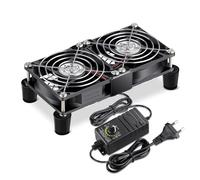 GDSTIME Doppio ventilatore da 80 mm, 220 V, 160 mm, con cuscinetto a sfera regolabile