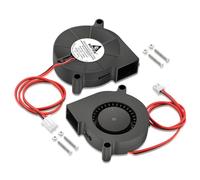 GDSTIME Set di 2 5015 24 V Ventilatore 5015 24 V Ventilatore raffreddamento ventola 50 x 50 x 15 Blower Fan 2 pin per PC