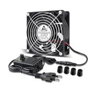 GDSTIME Ventilatore 220 V 120 mm Ventilatore 230 V 120 x 120 x 38 con cuscinetto a sfere 4 V-12 V Controller di velocità 3000 giri/min per server Convertitore mobile raffreddamento