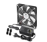 GDSTIME Ventilatore da 140 mm, 220 V, ventola per PC 230 V, 140 x 140 x 25, ventola di raffreddamento per computer a cuscinetto a sfera con controller di velocità regolabile per router, mobile box TV