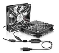 GDSTIME Ventola da 120 mm alimentata tramite USB con controller a 3 velocità, ventola per computer da 120 mm per PC, Xbox, Playstation, TV Box di raffreddamento