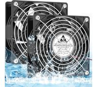 GDSTIME Ventola di raffreddamento impermeabile IP68, 120 mm x 38 mm, 12 V CC, ad alta velocità, con doppio cuscinetto a sfera, senza spazzole, per computer e PC, 2 pin, confezione da 2