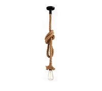 Gdtime Lampada a Sospensione Stile Industriale Vintage,Luce a Sospensione a Singola Testa in Corda di Canapa, per Caffè, Ristorante, Bar, Ecc. (200CM)