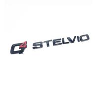 GDUTBC Auto Emblema per Alfa Romeo Stelvio Q4, 3D Lettere Emblem Griglia Anteriore Posteriore Cofano Tronco Carrozzeria Decalcomanie Adesivo, Styling Accessori
