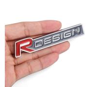 GDUTBC Auto Emblema per Volvo R Design S60 V60 Xc60 S60 V40, 3D Lettere Emblem Griglia Anteriore Posteriore Cofano Tronco Carrozzeria Decalcomanie Adesivo, Styling Accessori,A