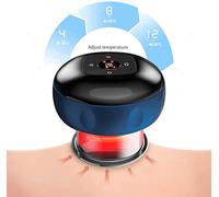 GDWD Elettrica Coppettazione Massaggio Coppette Cupping Therapy Set di terapia di coppettazione in silicone coppette di massaggio per sollievo dal dolore articolare, massaggio corpo (Red+6 modelli)