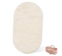 GDWD Pavimento in vimini per uncinetto, pavimento in legno per cestino all'uncinetto, vimini in legno naturale, decorazione per la casa, cestino fai da te (76 x 43 cm, fori da 10 mm)