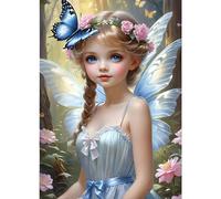 GDYEEH Fairy Diamond Art Painting Kits, 5D DIY Butterfly Full Round Drill Sparkling Diamond Painting Picture, Fantasy Diamond Painting Art Craft Kits for Adults Beginners Home Wall Decor 30x40cm