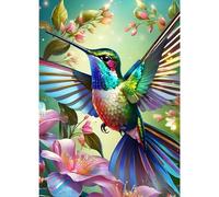 GDYEEH Hummingbird Diamond Art Painting Kits, 5D DIY Fantasy Full Round Drill Sparkling Diamond Painting Picture, Flowers Diamond Painting Art Craft Kits for Adults Beginners Home Wall Decor 30x40cm
