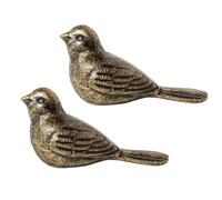 GDYOOSHOW Fermaporta in ghisa Fermaporta per uccelli resistente 2 pezzi Statua decorativa da pavimento verde oro per porta esterna della camera d