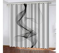 GDYRBY Tende Oscuranti Camera Da Letto Corte Con Occhielli, 3D Digitale Stampa Arte Del Fumo Astratta Tende Oscuranti Termiche Isolanti Per Soggiorno Moderne 300X280cm Decorazione Finestre