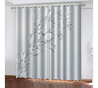 GDYRBY Tende Oscuranti Camera Da Letto Corte Con Occhielli, 3D Digitale Stampa Farfalla Tridimensionale Tende Oscuranti Termiche Isolanti Per Soggiorno Moderne 300X280cm Decorazione Finestre