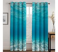 GDYRYD Tenda Finestra Oscurante Cucina Moderna 3D Paesaggio Sottomarino Blu 2 Pannelli L 100 X A 160 cm Tende Per Finestre Camera Da Letto Termica Isolante Tende Finestra Oscuranti Per Interni Soggio