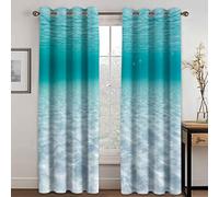GDYRYD Tende Oscuranti Per Interni Finestre L 110 X A 210 cm 2 Pannelli Tenda Oscurante Termica Isolante Con Occhielli, Tende Soggiorno Moderne Camera Da Letto 3D Oceano Blu Motivo