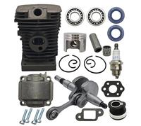 GDYUNBA Kit Cilindro pistone Albero Motore Coppa Motore for Motosega STIHL MS170 MS180 017 018 MS 180 170 Collettore di aspirazione Placcato in Nikasil da 38 mm Prestazione