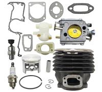 GDYUNBA Kit Cilindro pistone carburatore Nikasil da 52 mm for Motosega Husqvarna 268 272 272K 272XP 61 574331601, 503758172 con collettore di aspirazione Prestazione