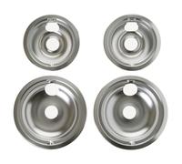 GE GE68C - Kit di vaschetta antigoccia originale OEM da 15,2 cm e 20,3 cm, cromato, per fornelli elettrici GE