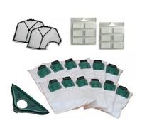 GE.RA 12 Sacchetti FOLLETTO VK 140 VK 150 + 2 Griglie Motore + 12 Profumi + S.Spazzola