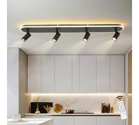 GEADI Plafoniera LED Soffitto Moderna, 110cm 58W Plafoniere da Soffitto Regolabile con Telecomando, Lampada da Soffitto per Soggiorno, Camera da Letto, Bagno, Tavolo da Pranzo, Corridoio