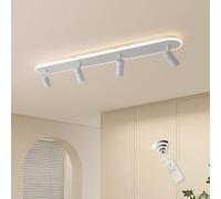 GEADI Plafoniera LED Soffitto Moderna, 110cm 58W Plafoniere da Soffitto Regolabile con Telecomando, Lampada da Soffitto per Soggiorno, Camera da Letto, Bagno, Tavolo da Pranzo, Corridoio