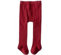 Geagodelia Collant per Neonati e Bambini Elastica In Vita Solido Calze a Colori Solidi Calzini In Forma Da Bambino per Le Gocce di Danza Calzamaglia del Bimba (Rosso, 0-12 Months)