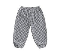 Geagodelia Neonato Ragazze Primavera Autunno Vestiti Bambino Gemello Bambino Bambino Bloomers Pantaloni Elastici Harem (Nero Quadri, 2-3 Years)