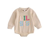 Geagodelia Pullover Felpa Top da Bambinia Camicie a Maniche Lunghe da Neonate Maglione Leopardato Autunno Inverno Outfit Abiti Casual Abbigliamento Bambine (LIL SIS, 0-3 mesi)